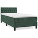 Pat box spring cu saltea, verde închis, 90x200 cm, catifea - WALTI WALTI