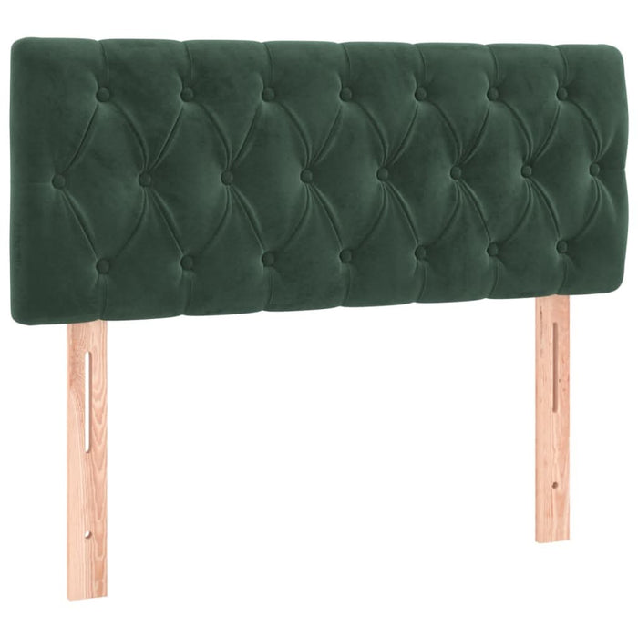 Pat box spring cu saltea, verde închis, 90x200 cm, catifea - WALTI WALTI