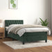 Pat box spring cu saltea, verde închis, 90x200 cm, catifea - WALTI WALTI