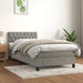 Pat box spring cu saltea, gri deschis, 100x200 cm, catifea - WALTI WALTI