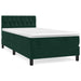 Pat box spring cu saltea, verde închis, 100x200 cm, catifea - WALTI WALTI
