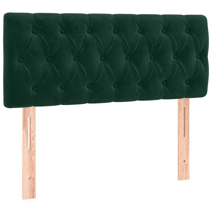 Pat box spring cu saltea, verde închis, 100x200 cm, catifea - WALTI WALTI
