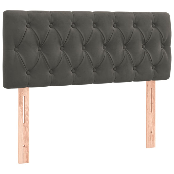 Pat box spring cu saltea, gri închis, 120x200 cm, catifea - WALTI WALTI