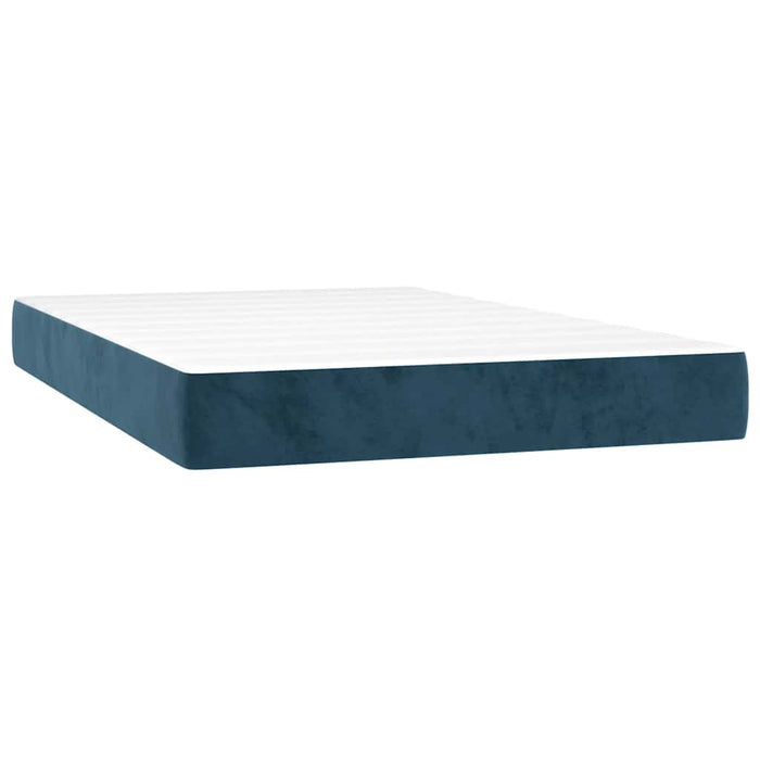 Pat box spring cu saltea, albastru închis, 120x200 cm, catifea - WALTI WALTI
