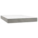 Pat box spring cu saltea, gri deschis, 140x190 cm, catifea - WALTI WALTI