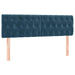 Pat box spring cu saltea, albastru închis, 140x190 cm, catifea - WALTI WALTI
