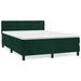 Pat box spring cu saltea, verde închis, 140x200 cm, catifea - WALTI WALTI
