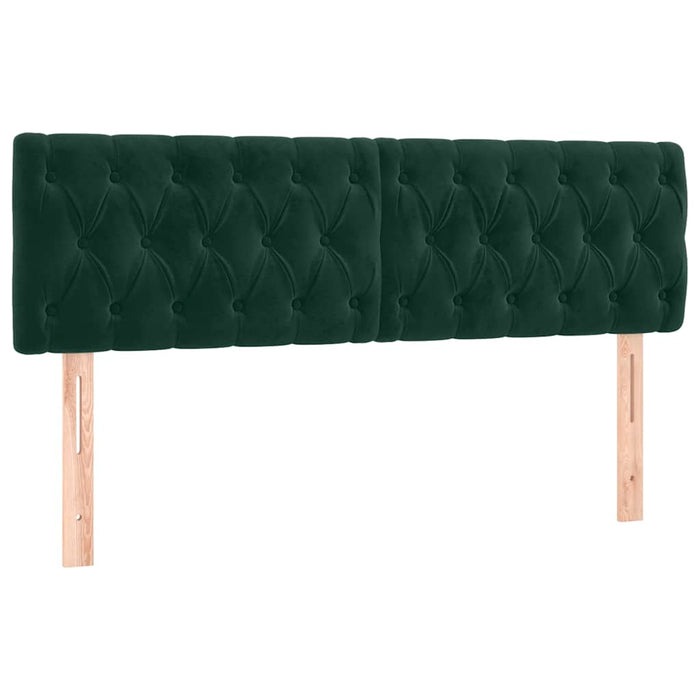 Pat box spring cu saltea, verde închis, 140x200 cm, catifea - WALTI WALTI