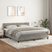 Pat box spring cu saltea, gri deschis, 160x200 cm, catifea - WALTI WALTI