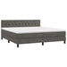 Pat box spring cu saltea, gri închis, 160x200 cm, catifea - WALTI WALTI