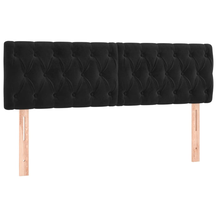Pat box spring cu saltea, negru, 160x200 cm, catifea - WALTI WALTI