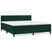 Pat box spring cu saltea, verde închis, 160x200 cm, catifea - WALTI WALTI