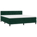 Pat box spring cu saltea, verde închis, 160x200 cm, catifea - WALTI WALTI