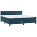 Pat box spring cu saltea, albastru închis, 160x200 cm, catifea - WALTI WALTI
