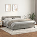 Pat box spring cu saltea, gri deschis, 180x200 cm, catifea - WALTI WALTI