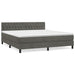 Pat box spring cu saltea, gri închis, 180x200 cm, catifea - WALTI WALTI