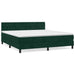 Pat box spring cu saltea, verde închis, 180x200 cm, catifea - WALTI WALTI