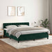Pat box spring cu saltea, verde închis, 180x200 cm, catifea - WALTI WALTI