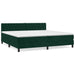 Pat box spring cu saltea, verde închis, 200x200 cm, catifea - WALTI WALTI
