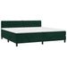 Pat box spring cu saltea, verde închis, 200x200 cm, catifea - WALTI WALTI