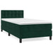 Pat box spring cu saltea, verde închis, 80x200 cm, catifea - WALTI WALTI