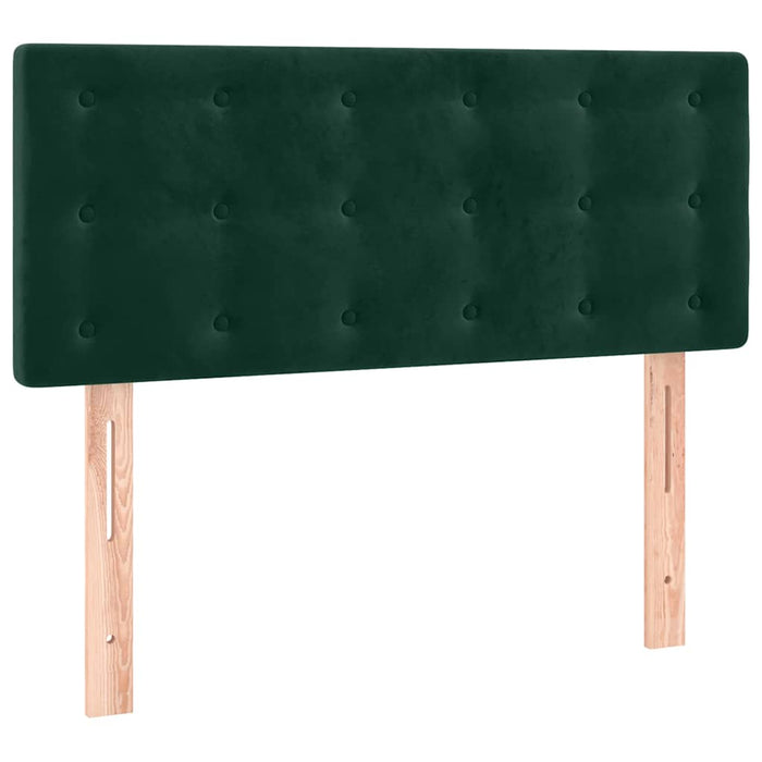 Pat box spring cu saltea, verde închis, 80x200 cm, catifea - WALTI WALTI