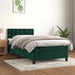 Pat box spring cu saltea, verde închis, 80x200 cm, catifea - WALTI WALTI