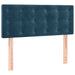 Pat box spring cu saltea, albastru închis, 80x200 cm, catifea - WALTI WALTI