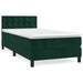 Pat box spring cu saltea, verde închis, 90x190 cm, catifea - WALTI WALTI