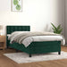 Pat box spring cu saltea, verde închis, 90x190 cm, catifea - WALTI WALTI