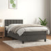 Pat box spring cu saltea, gri închis, 90x200 cm, catifea - WALTI WALTI