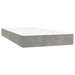 Pat box spring cu saltea, gri deschis, 100x200 cm, catifea - WALTI WALTI