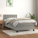 Pat box spring cu saltea, gri deschis, 100x200 cm, catifea - WALTI WALTI