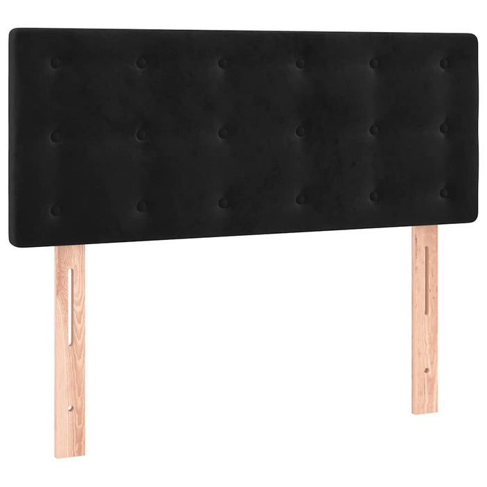 Pat box spring cu saltea, negru, 100x200 cm, catifea - WALTI WALTI