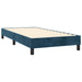Pat box spring cu saltea, albastru închis, 100x200 cm, catifea - WALTI WALTI