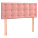Pat box spring cu saltea, roz, 100x200 cm, catifea - WALTI WALTI