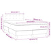 Pat box spring cu saltea, gri închis, 120x200 cm, catifea - WALTI WALTI