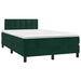 Pat box spring cu saltea, verde închis, 120x200 cm, catifea - WALTI WALTI