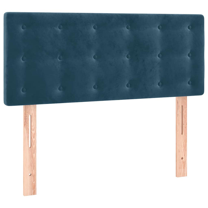Pat box spring cu saltea, albastru închis, 120x200 cm, catifea - WALTI WALTI