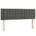 Pat box spring cu saltea, gri închis, 140x190 cm, catifea - WALTI WALTI