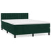Pat box spring cu saltea, verde închis, 140x190 cm, catifea - WALTI WALTI
