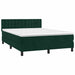 Pat box spring cu saltea, verde închis, 140x190 cm, catifea - WALTI WALTI