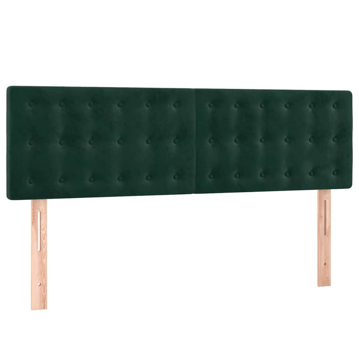 Pat box spring cu saltea, verde închis, 140x190 cm, catifea - WALTI WALTI