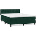 Pat box spring cu saltea, verde închis, 140x200 cm, catifea - WALTI WALTI