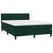 Pat box spring cu saltea, verde închis, 140x200 cm, catifea - WALTI WALTI