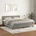 Pat box spring cu saltea, gri deschis, 160x200 cm, catifea - WALTI WALTI