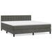 Pat box spring cu saltea, gri închis, 160x200 cm, catifea - WALTI WALTI