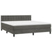 Pat box spring cu saltea, gri închis, 160x200 cm, catifea - WALTI WALTI