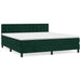 Pat box spring cu saltea, verde închis, 160x200 cm, catifea - WALTI WALTI