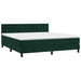 Pat box spring cu saltea, verde închis, 160x200 cm, catifea - WALTI WALTI